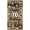 Big Dot of Happiness 70th Birthday Kraft Photo Banner, Happy 70th Birthday Brown Paper Photo Display for 4x6 Pictures, Milestone Decor – 1 Ct